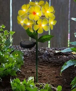 Promo 🤩 Touch Of ECO Solar LED Metal Flower Stake Lights, Yellow 😀 -Kichler Sales Store 01919c8a0cf156b0 5268 w800 h800 b0 p0