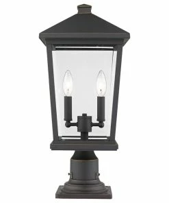 Best reviews of ๐ Z-Lite 2 Light Outdoor Pier Mounted Fixture Oil Rubbed Bronze 568PHBR-533PM-ORB ๐