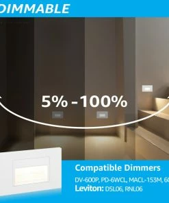 Best deal 😉 W86 Trading Co., LLC 12-Pack 5W LED Step Dimmable Anti-Glare Light, 3000K Warm White, White 🥰 -Kichler Sales Store 24a13a4b03759040 0355 w800 h800 b0 p0