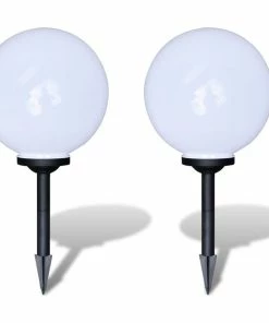 Buy 💯 Vida XL LLC VidaXL 2x Outdoor Pathway Lamps LED 11.8" With Ground Spike Garden Lighting 🥰