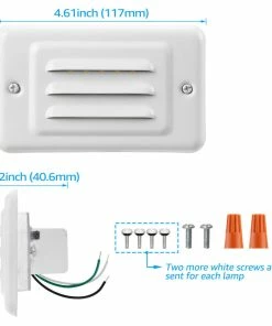 Cheapest ⭐ W86 Trading Co., LLC 6-Pack Step Lights Indoor, Wall Mount Stair Lights With Louver Faceplate, 3000K 😍 -Kichler Sales Store 4d1157e30375ab08 0370 w800 h800 b1 p0