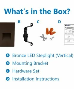Cheapest 😀 NICOR Lighting STW Series Vertical Wet Location LED Step Light, Bronze 👏 -Kichler Sales Store 915116900f6a8316 9822 w800 h800 b1 p0