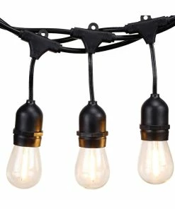 Cheap ✔️ W86 Trading Co., LLC TORCHSTAR 50FT Outdoor String Lights With Vintage Edison LED Bulbs, 15sockets+16 😍