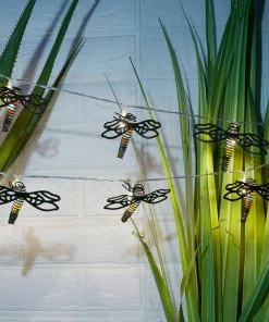 Coupon 😀 Alpine Corporation 93"L Indoor 10-Bulb Decorative Metal Dragonfly LED String Lights 🔔