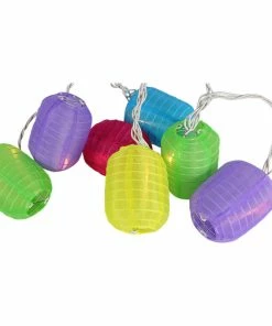 Deals 🎉 Sienna Bright And Colorful Cylinder Chinese Lantern Patio Lights, White Wire, Set Of 10 ❤️
