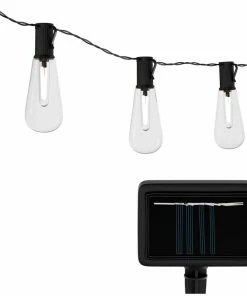 Best Sale ❤️ Outdoor Solar String Lights- Traditional With Vintage-Style Bulbs By Pure Garden 😍