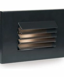Outlet 🎉 WAC Lighting LED Low Voltage Horizontal Louvered Step And Wall-Light 3000K, Black 👍