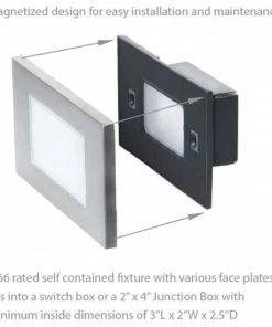 Promo 🛒 WAC Lighting LED Diffused Step And Wall Light, Black ⌛ -Kichler Sales Store f15113820d7c2a45 3180 w800 h800 b1 p0