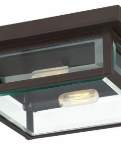 Hot Sale 🤩 Bailey Street Home Two Light Outdoor Flush Mount Western Bronze Two Light Outdoor Flush Mount 👏