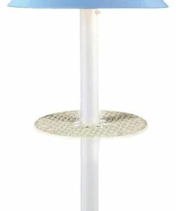 Outlet 👍 Patio Living Concepts Catalina Floor Table Lamp 39691 With 3" White Body And Sky Blue Sunbrella Shade ❤️