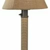 Coupon 😉 Patio Living Concepts Umbrella Table Lamp , 2" Mocha Cream Wicker, Bronze Tube Body, Straw Linen ✨