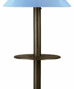 Best Sale 🛒 Patio Living Concepts Catalina Floor Table Lamp 39697 With 3" Bronze Body And Sky Blue Sunbrella Shade 🤩