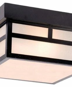 Wholesale 😉 Joshua Marshal Two Light Matte Black Outdoor Flush Mount 👍