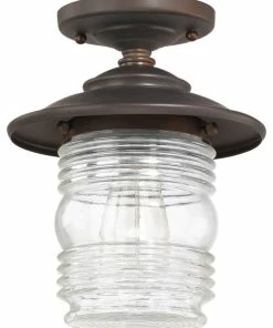 Brand new ❤️ Capital Lighting Fixture Company Capital Lighting 9677OB Creekside 1 Light Outdoor Flush Mount In Old Bronze 🔔