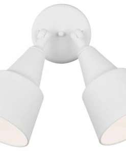 Deals 🎁 Sea Gull Lighting Sea Gull 2-LT Adjustable Swivel Flood Light 8560702-15 - White 👏