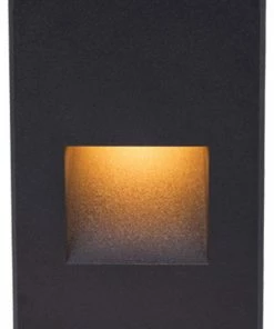 Best Pirce 🤩 WAC Lighting WL-LED200-AM-BK 5" 3.9W 1 LED Vertical Scoop Step Light 😀