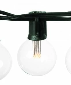 Promo ⭐ Hometown Evolution Inc G40LED50 50 Foot LED Party String Light - Clear / Green ❤️