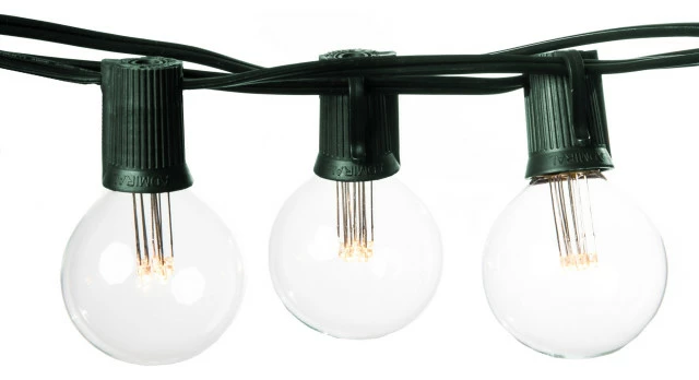 Promo ⭐ Hometown Evolution Inc G40LED50 50 Foot LED Party String Light - Clear / Green ❤️ 3 Promo ⭐ Hometown Evolution Inc G40LED50 50 Foot LED Party String Light - Clear / Green ❤️