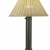 Budget 🤩 Patio Living Concepts Tahiti II Table Lamp, Tight Weave, Flat Wicker, Stone Shade, 3" Bronze Tube Body 🥰 -Kichler Sales Store home design 3