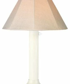 Budget ❤️ Patio Living Concepts Seaside 34 Inch Table Lamp W/ 3 Inch White Body & Antique 🎉