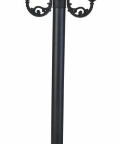 Wholesale 🎉 Patio Living Concepts 17-450 Versailles Floor Lamp 17450 With Black Body And Walnut Wicker Shades 🌟
