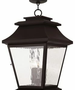 Cheapest 😉 Livex Lighting Inc. Livex Lighting 20243 Hathaway 4 Light Outdoor Lantern Pendant - Bronze 🎉